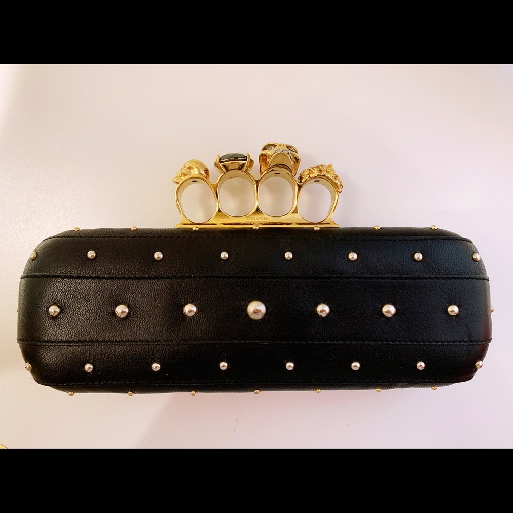 Alexander McQueen Skull Knuckle Box Long Clutch
